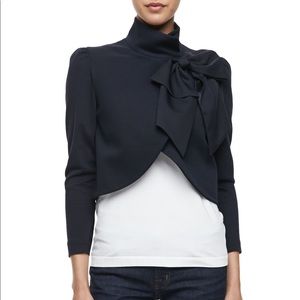 Alice + Olivia Blue Casual Blazer with Bow